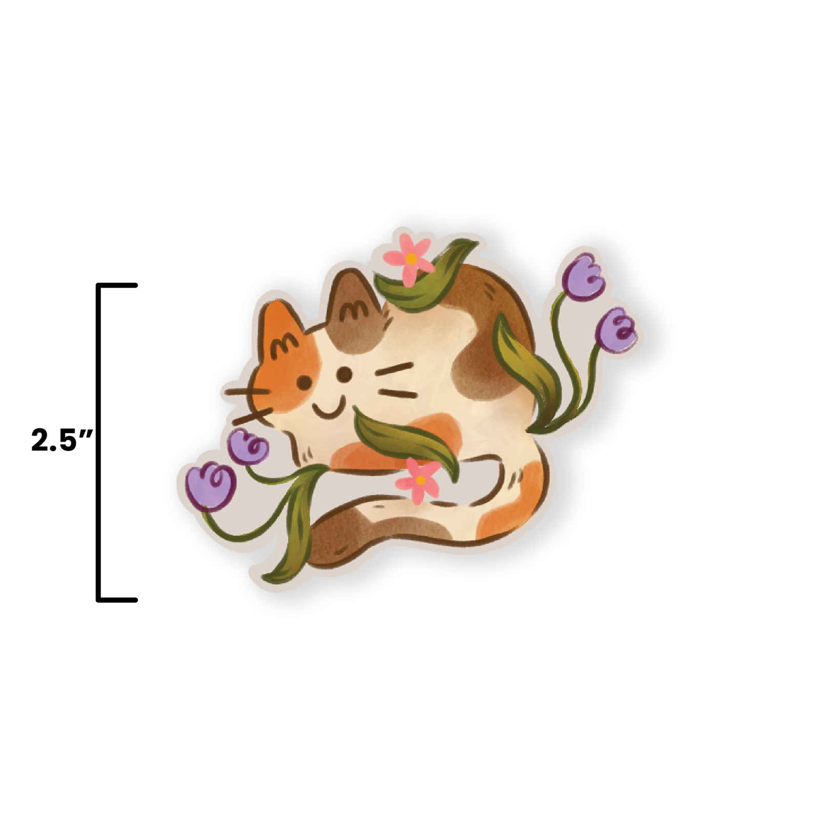 Calico Tulips - Die Cut Sticker