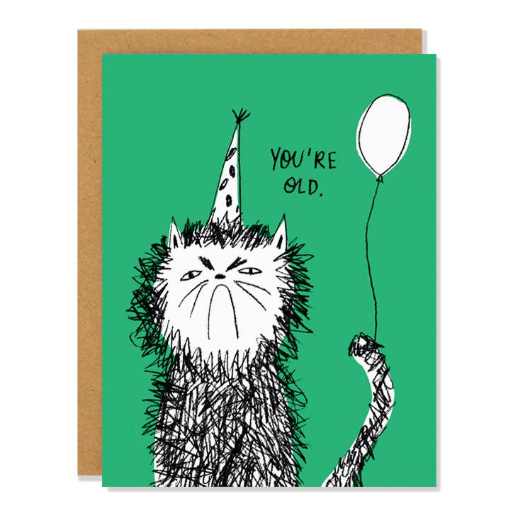 Snitty Kitty Birthday - Greeting Card