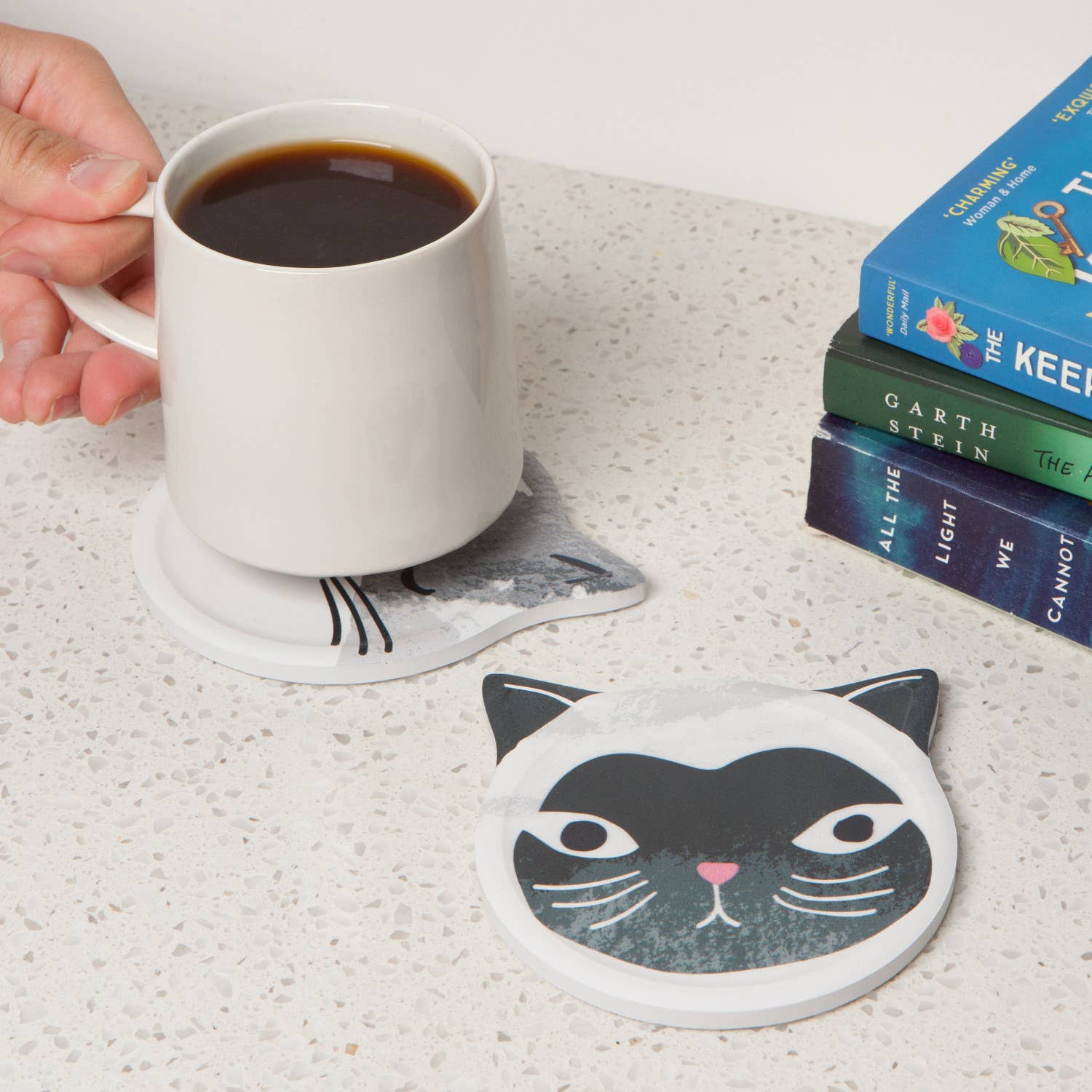 Kitty Soak Up - Absorbent Ceramic Coaster