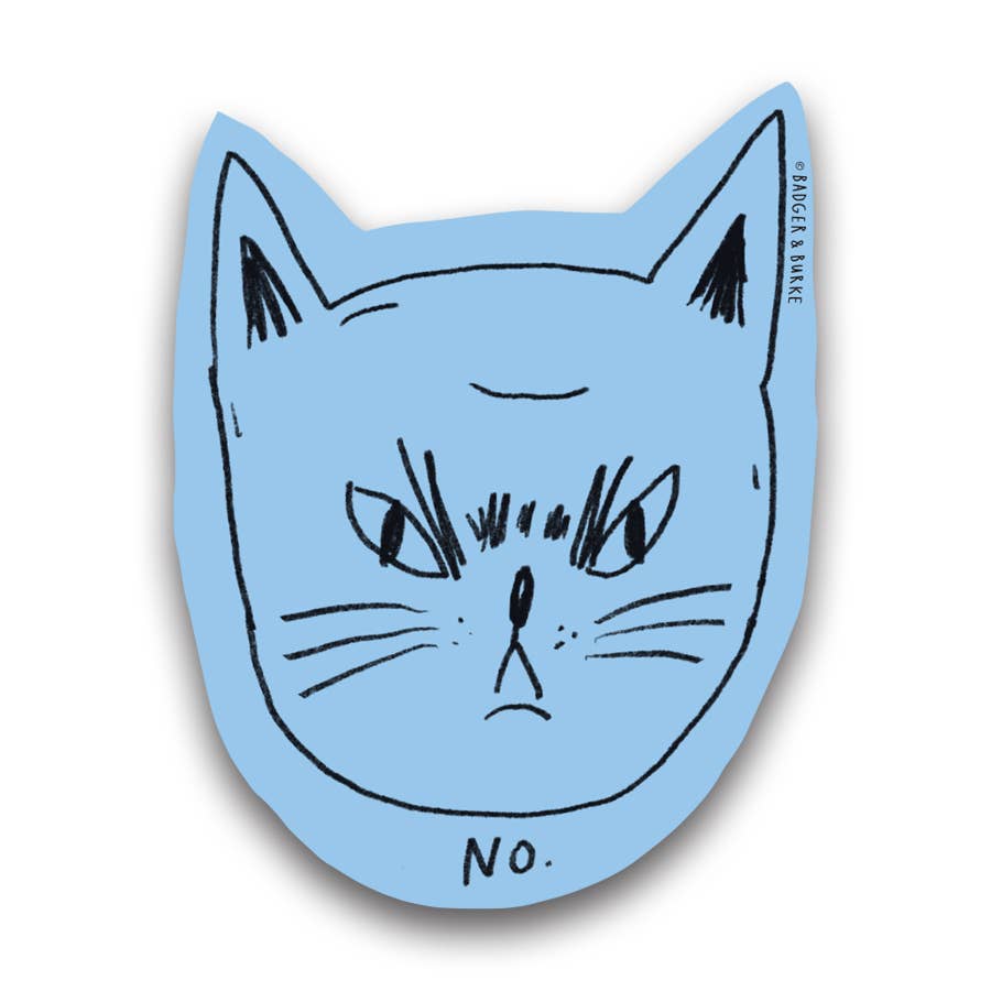 Snitty Kitty "No" - Die Cut Sticker