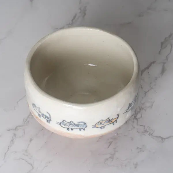 Neko Cats - Mini Matcha Porcelain Bowl