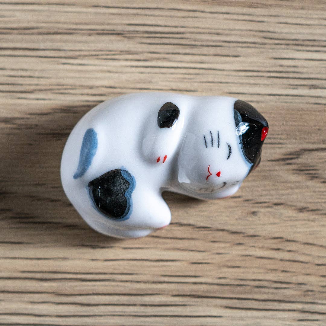 Black & White Kitty - Ceramic Chopsticks Rest