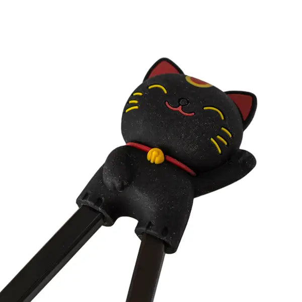 Lucky Cat - Black - Training Chopsticks