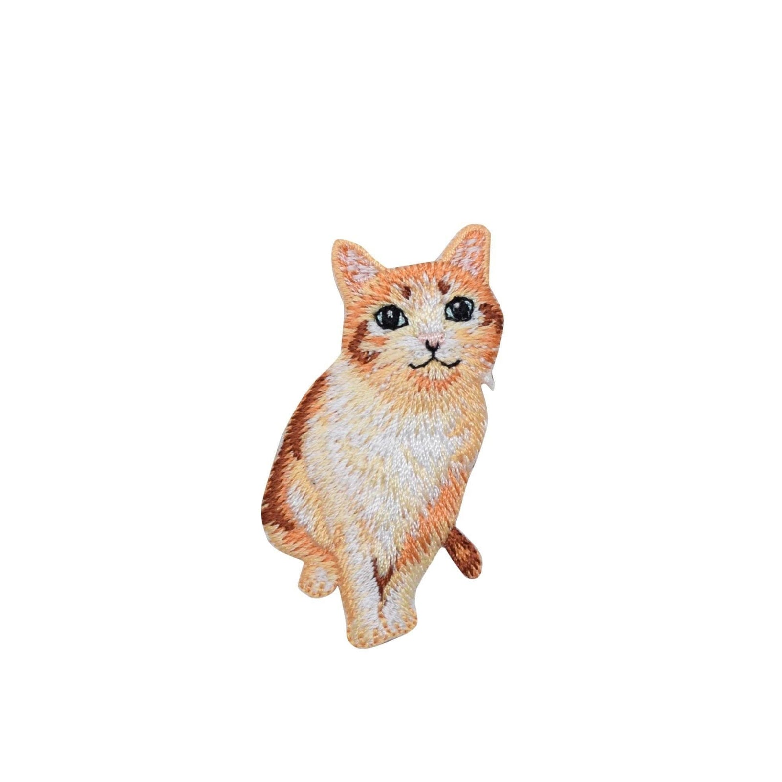 Realistic Orange Tabby Cat - Embroidered Iron on Patch