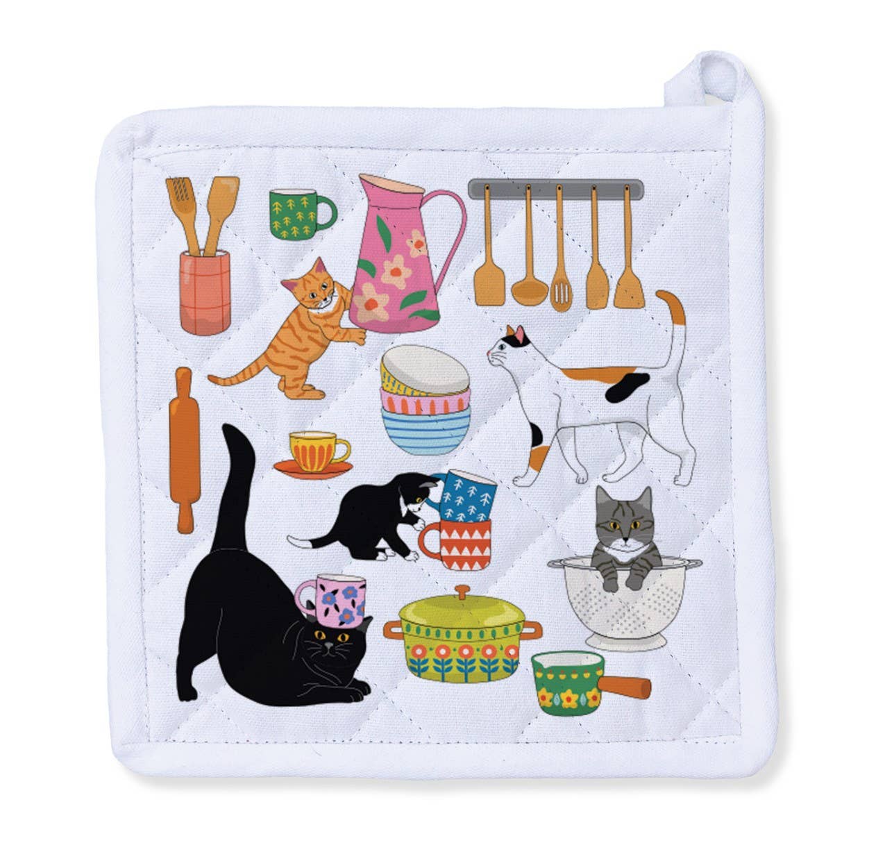 Kitty Cats in the Kitchen - Reversible Potholder