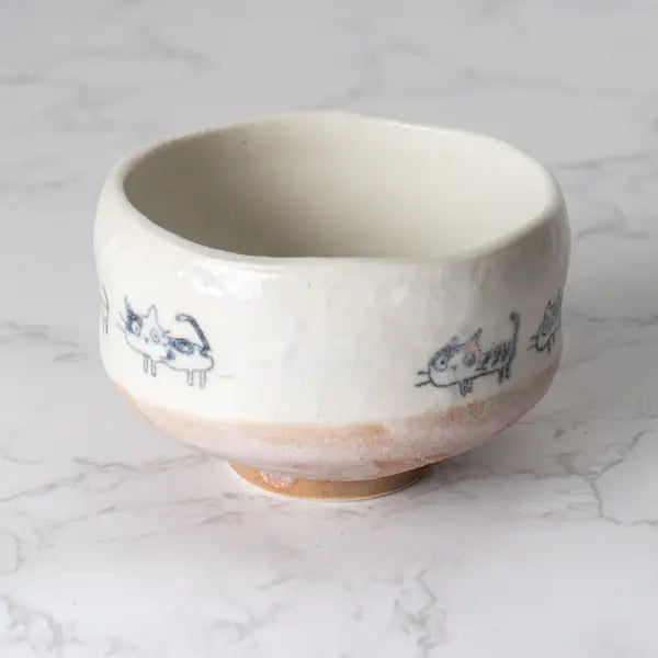 Neko Cats - Mini Matcha Porcelain Bowl