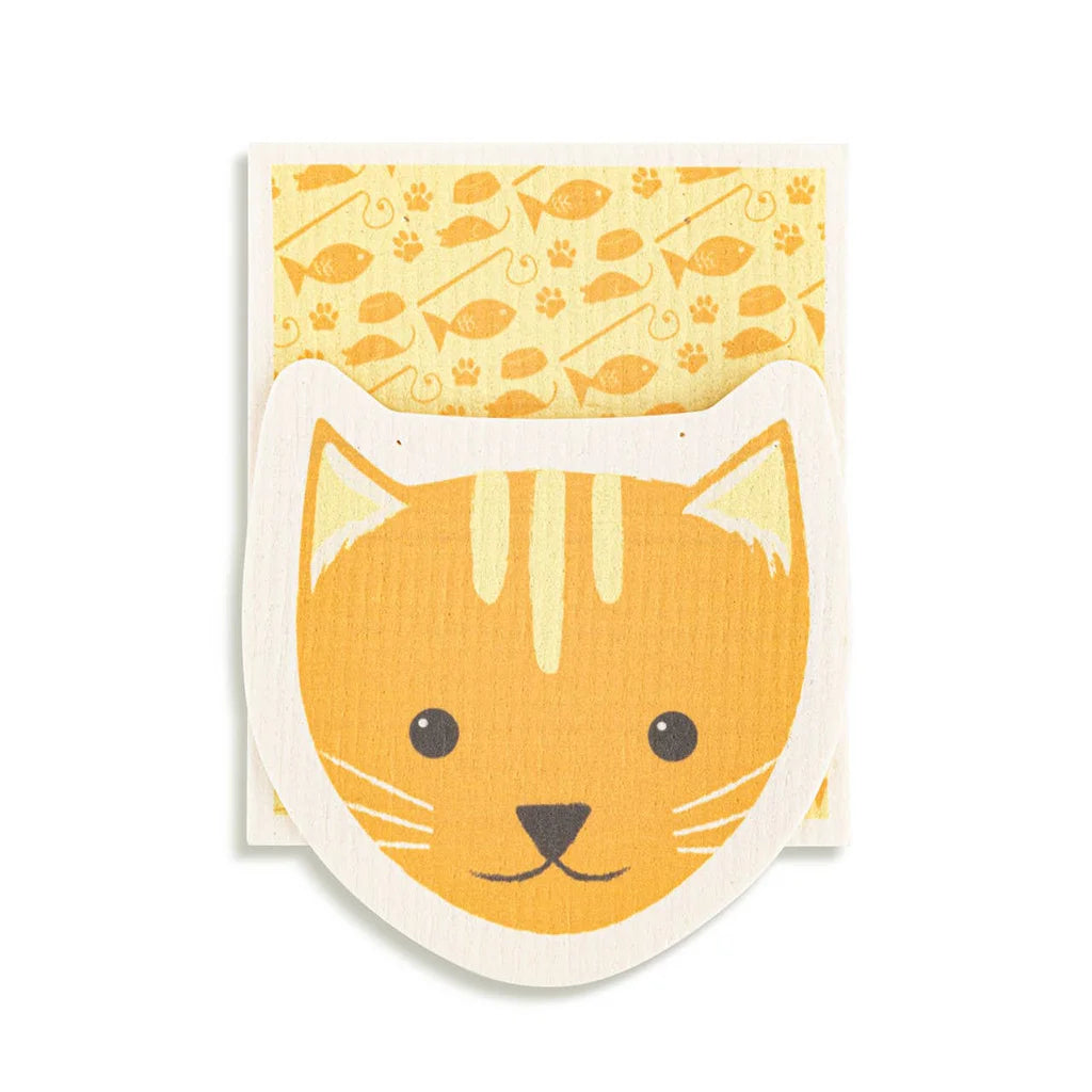 Cat Shaped Biodegradable Dish Cloths - Set of 2