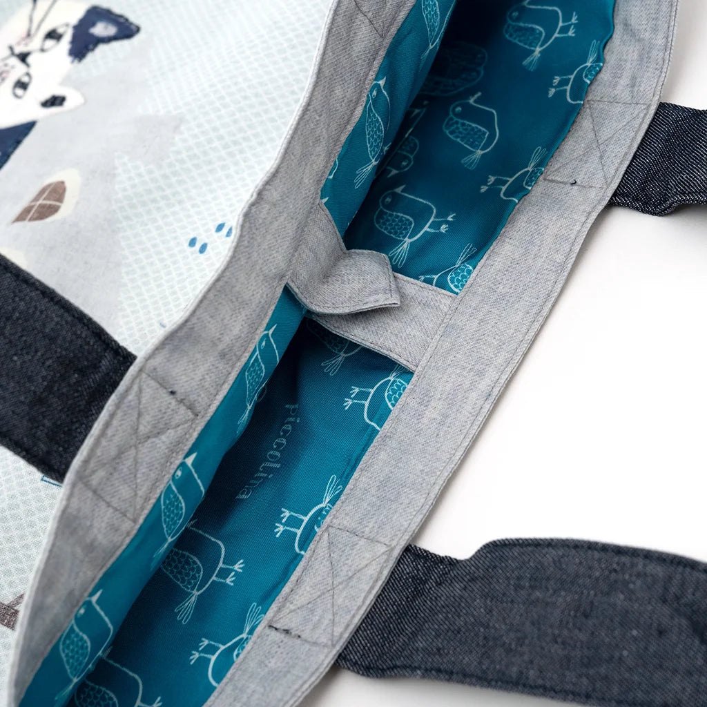 Black and White Cat - Embroidered Tote Bag