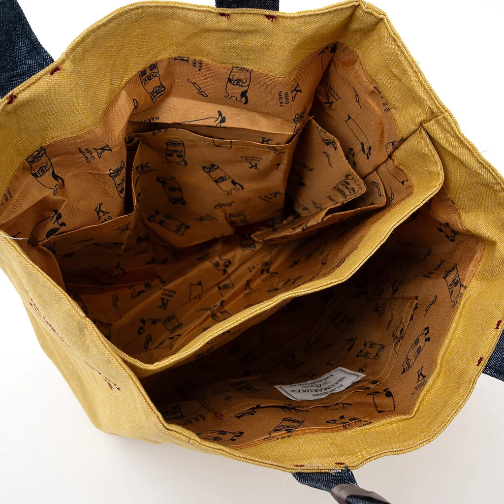 Butter Cookie Cat - Embroidered Fabric Small Tote Bag