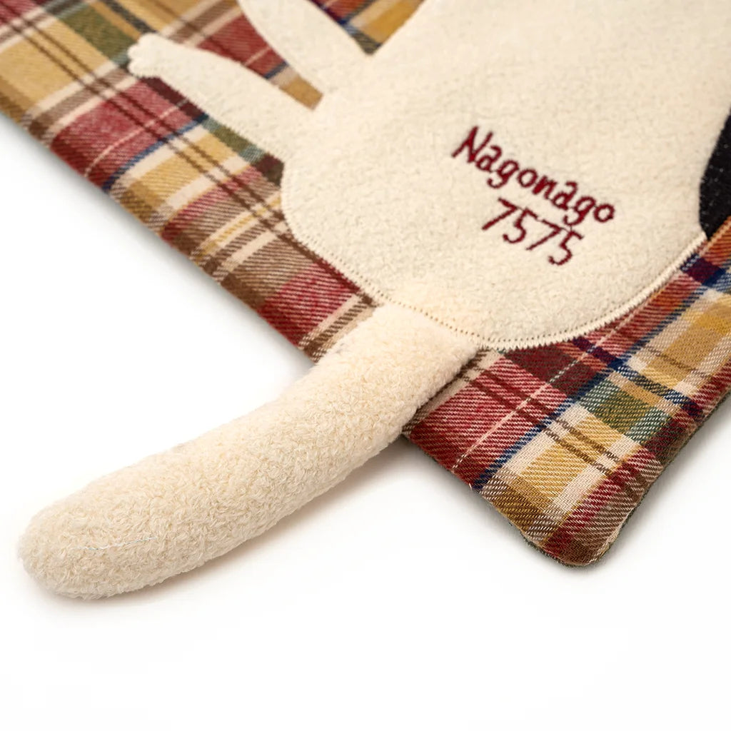 Kusuguru Japan Nago Cat - Embroidered Small Tote - Red