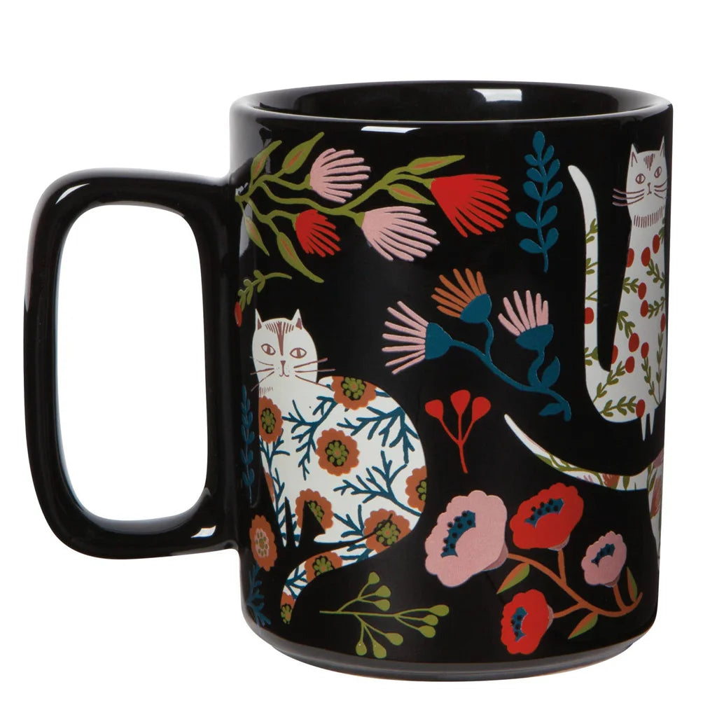 Black & Colors Catbloom - Ceramic Mug - 14oz