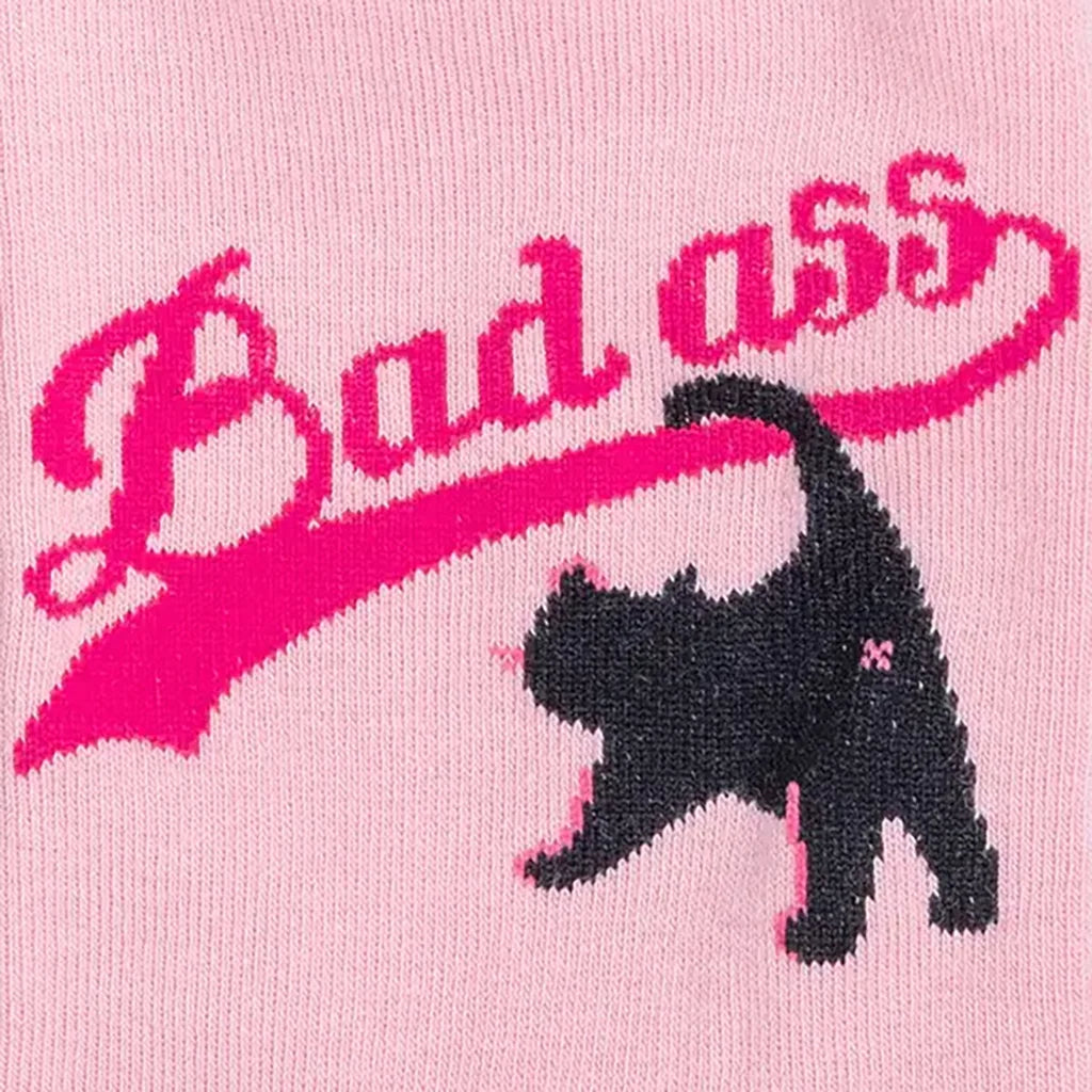 Bad Ass Cat- Crew Socks - S/M