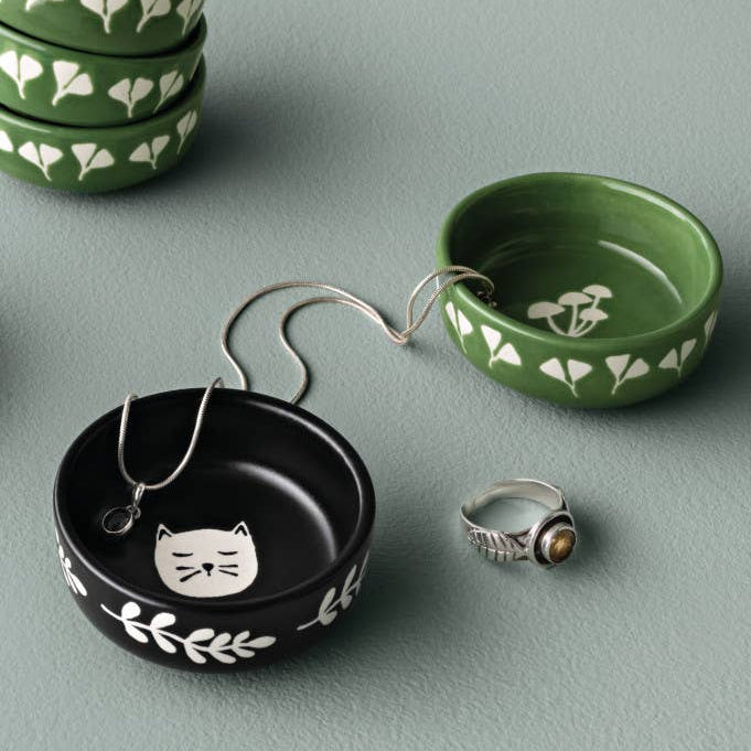 Sleepy Kitty - Ceramic Trinket Dish