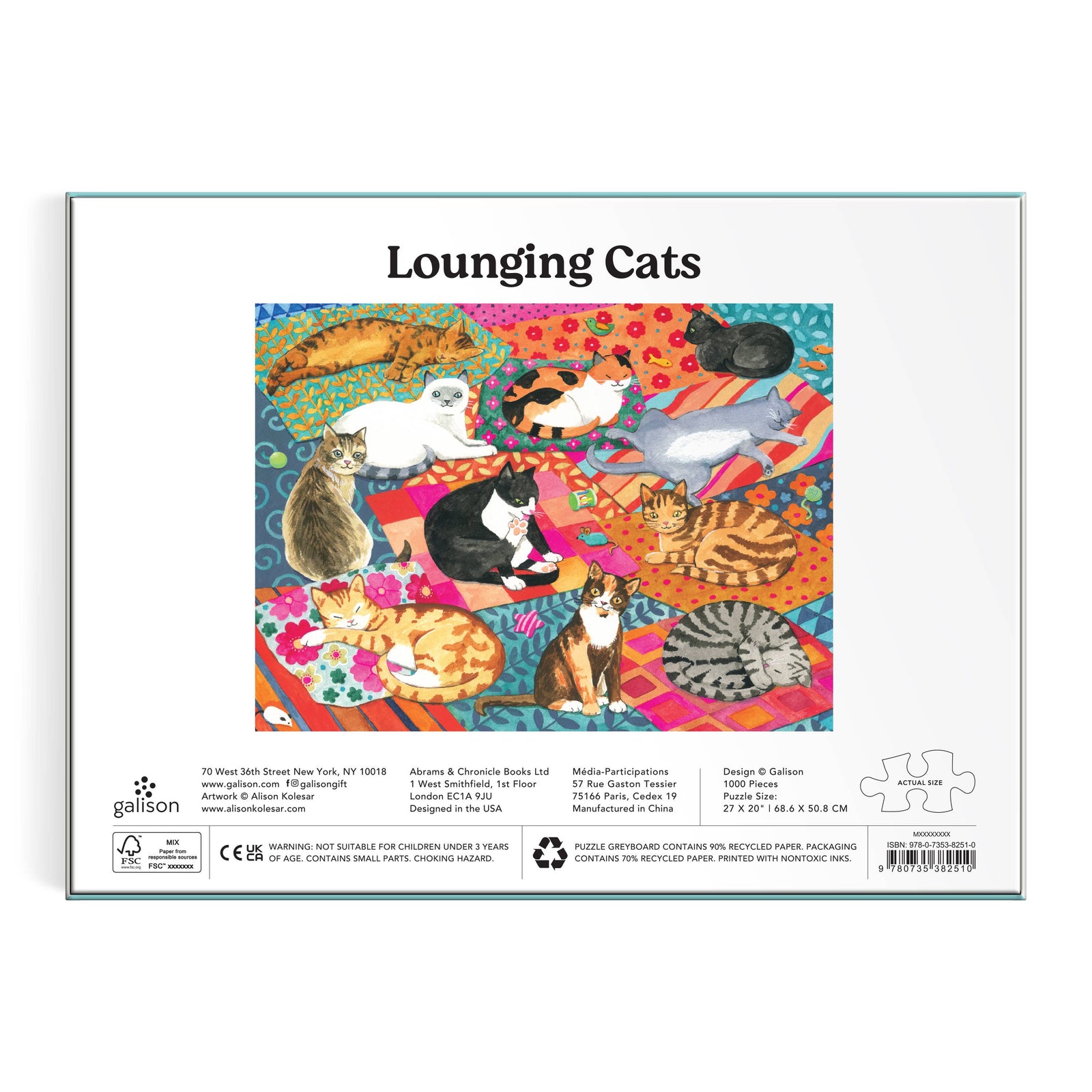 Lounging Cats 1000 Piece Puzzle