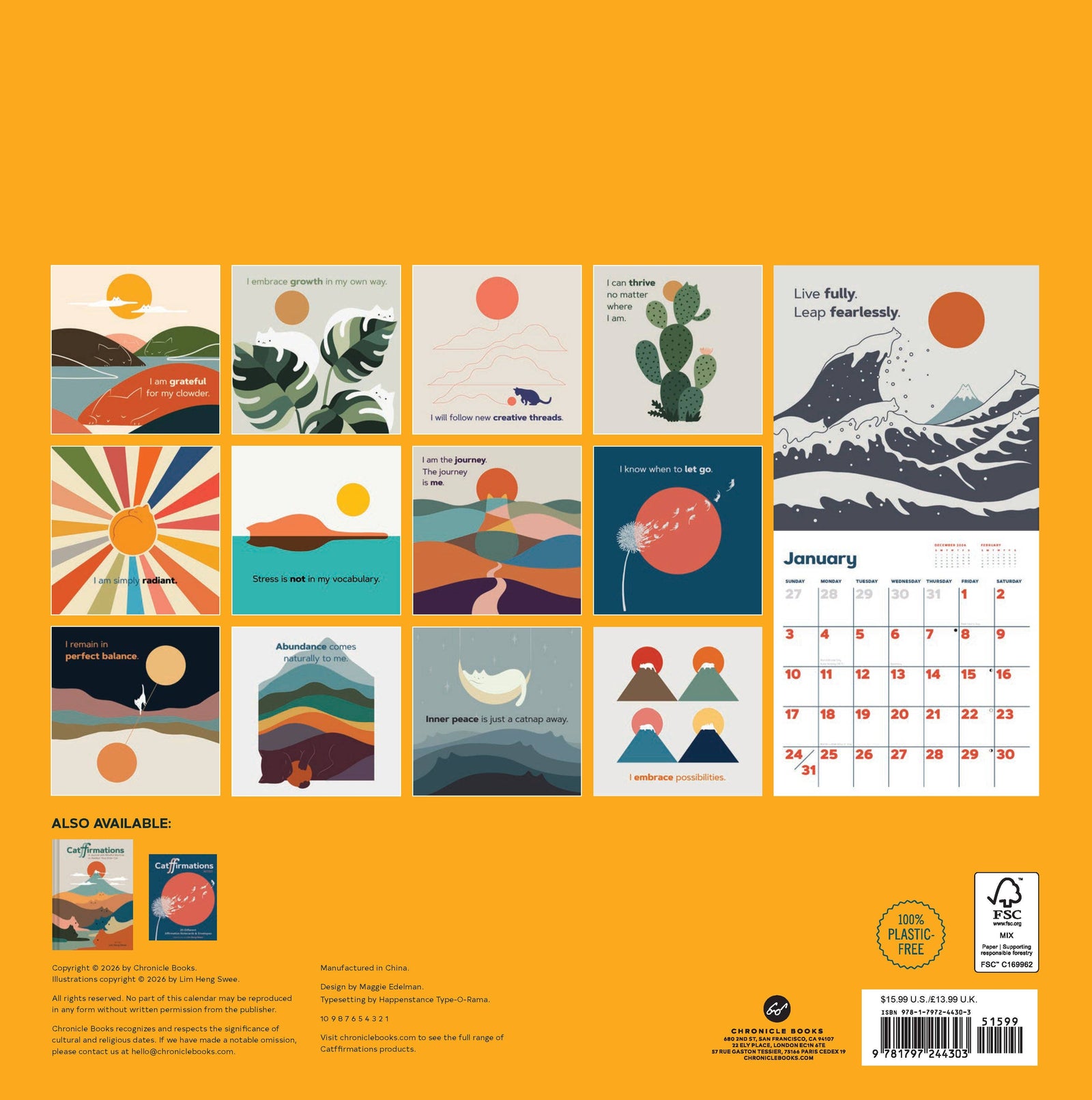Catffirmations - 2027 Wall Calendar