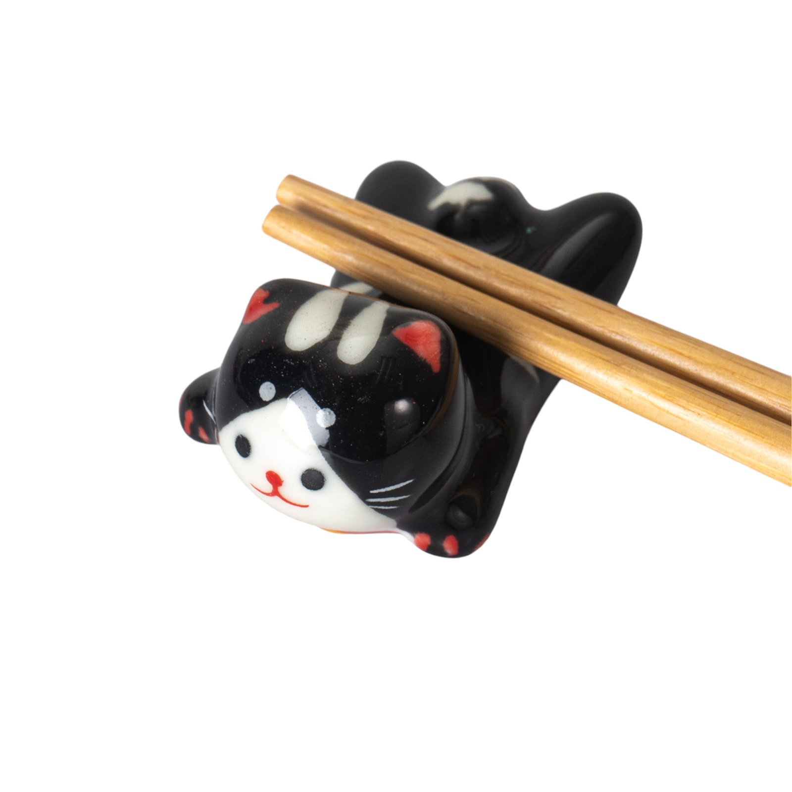 Black Tuxedo Cat - Ceramic Chopsticks Rest