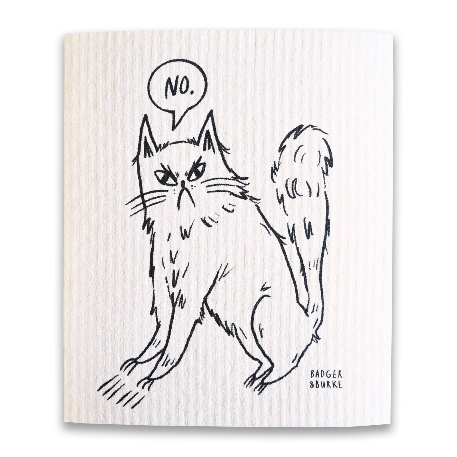 Snitty Kitty "NO" - Sponge Cloth / Swedish Dishcloth