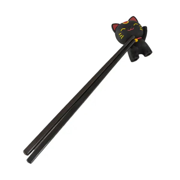 Lucky Cat - Black - Training Chopsticks