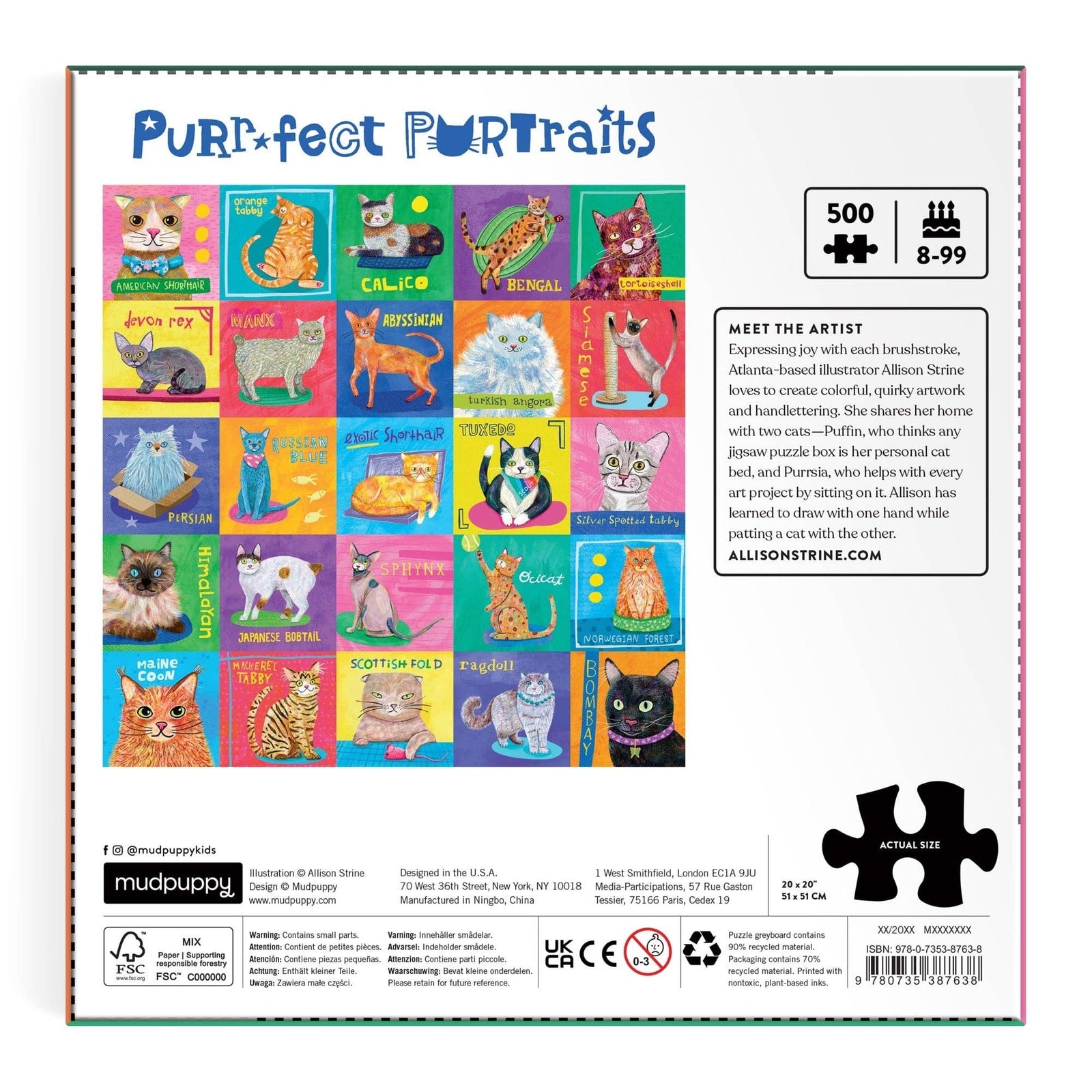 Purr-fect Portraits - 500 Piece Puzzle