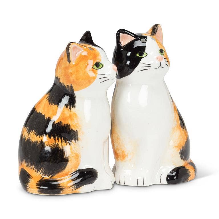 Sitting Calico Cats - Salt & Pepper Shaker Set