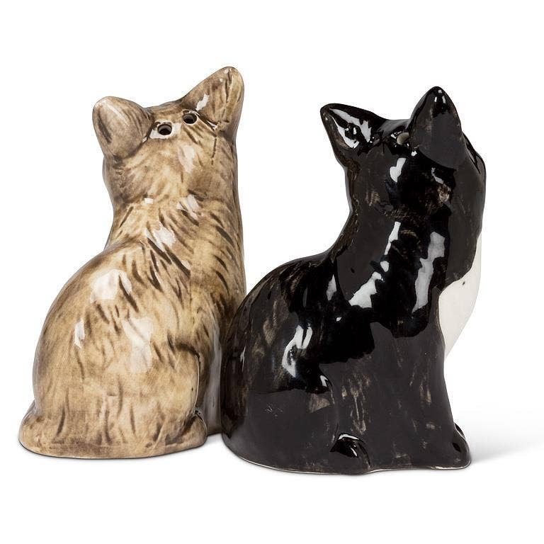 Tuxedo Sitting Cat Pair - Salt and Pepper Shaker Set