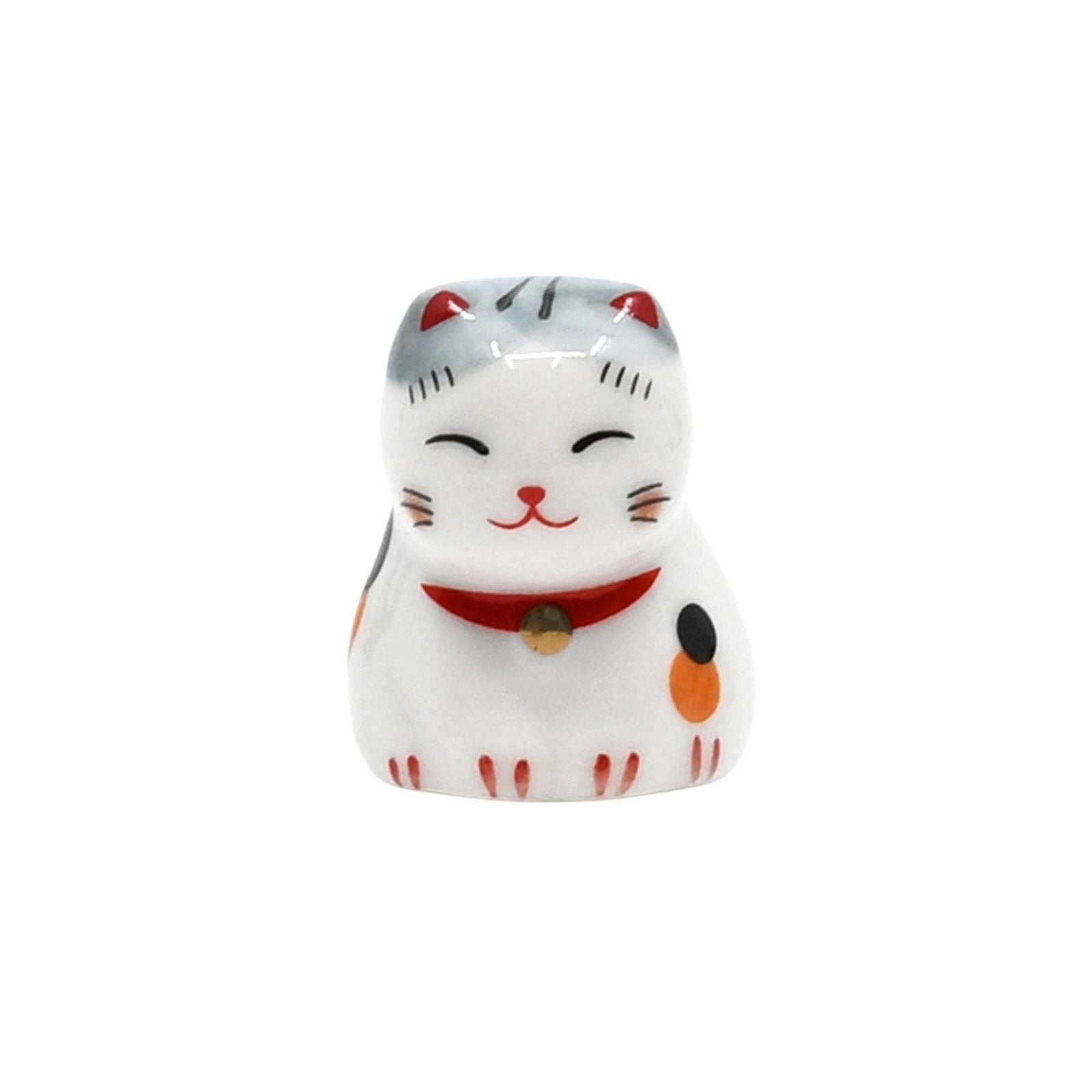 Gray and White Lucky Cat - Chopsticks Rest