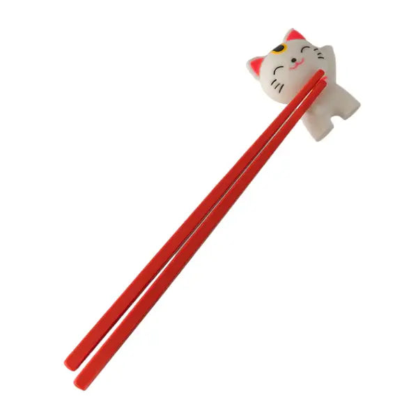 Lucky Cat - White - Training Chopsticks
