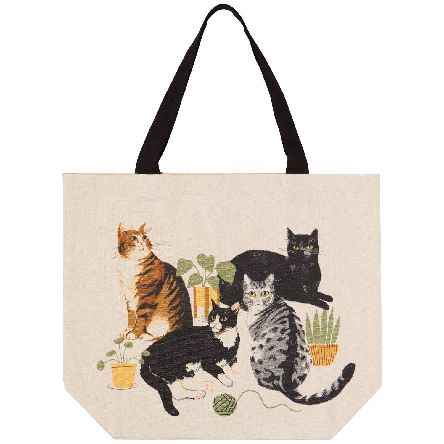 Cats & Plants - Cotton Tote Bag