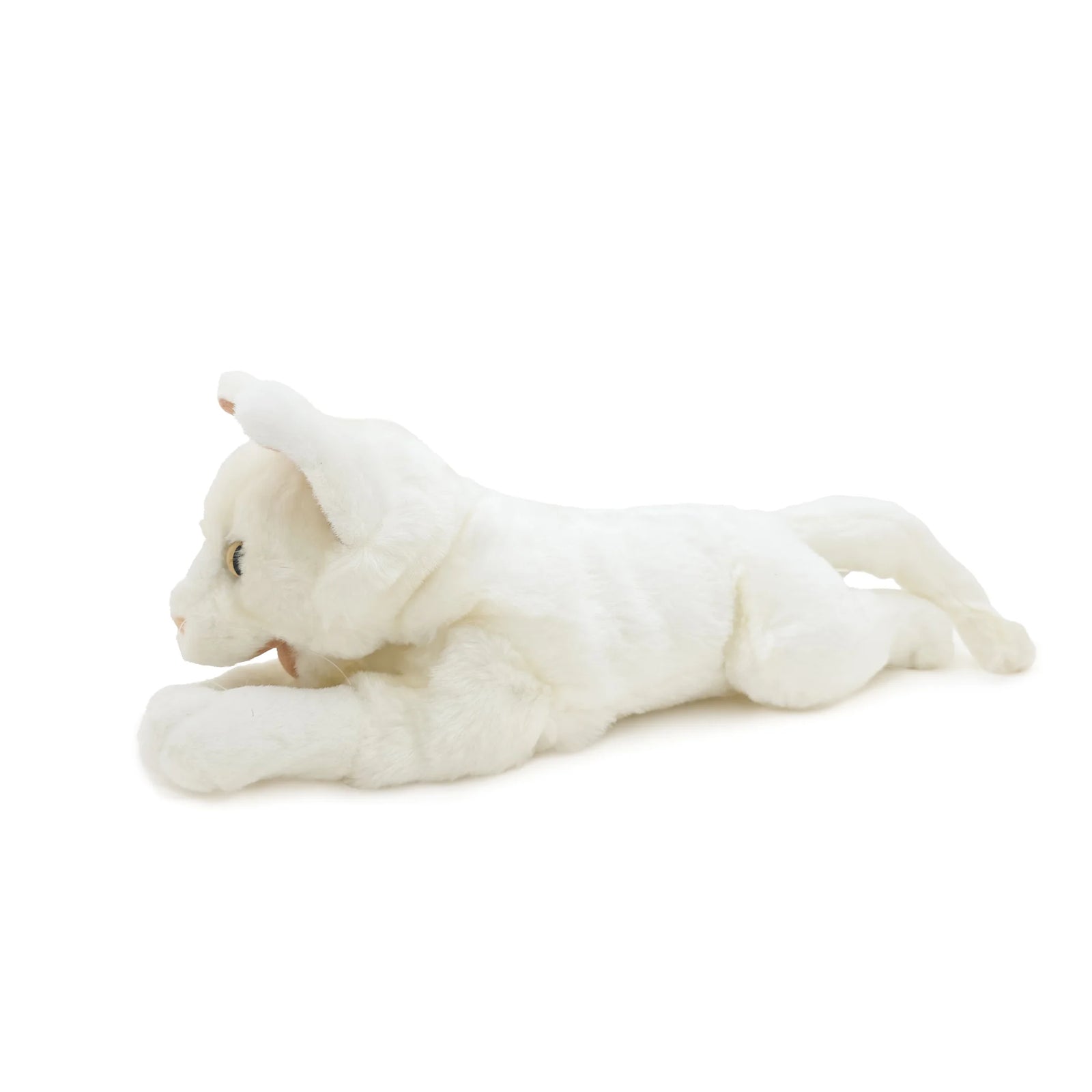 White Cat Laying - Large - Plushy Puppet