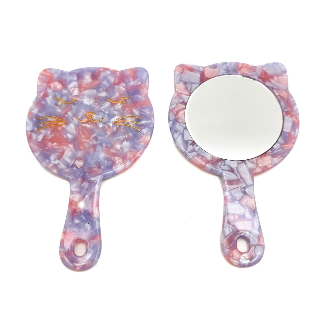 Happy Kitty Face - Mini Mirror