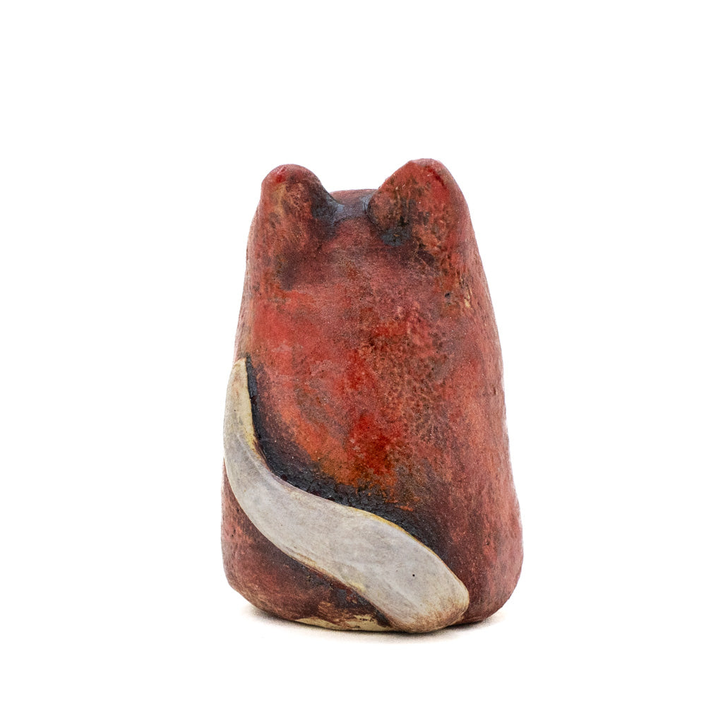 Tiny Red Tuxedo Cats - Handmade Ceramic