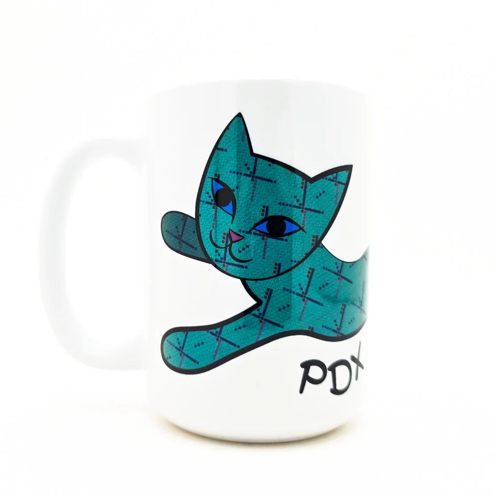 PDX Flying CatPet - Ceramic Mug - 15oz