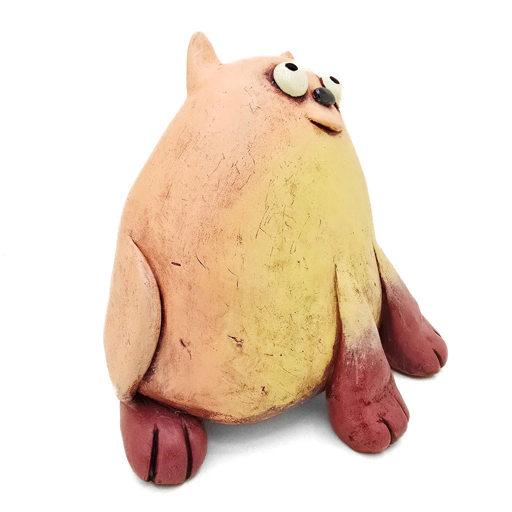 Shel the Pink Cat - Original Ceramic