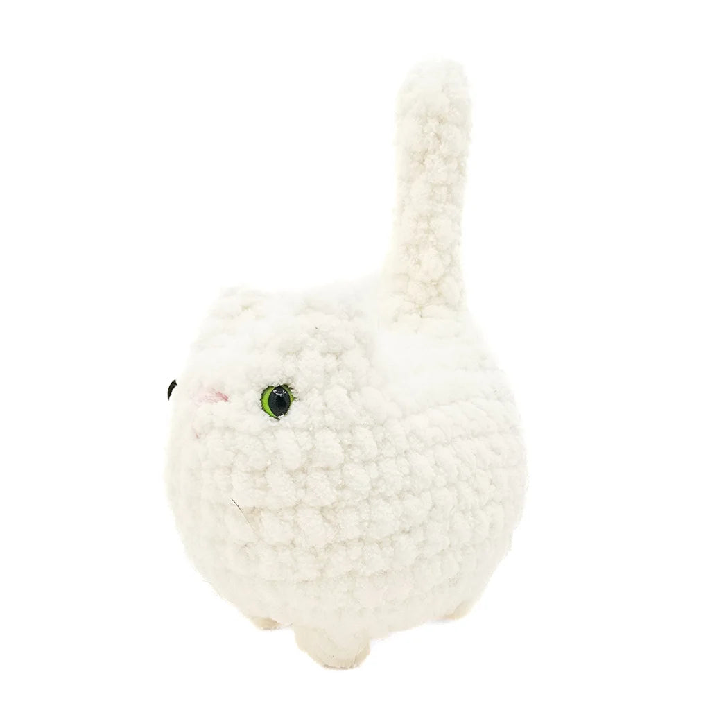 BigBebez White Heterochromia Cat - Super Soft Hand Crochet