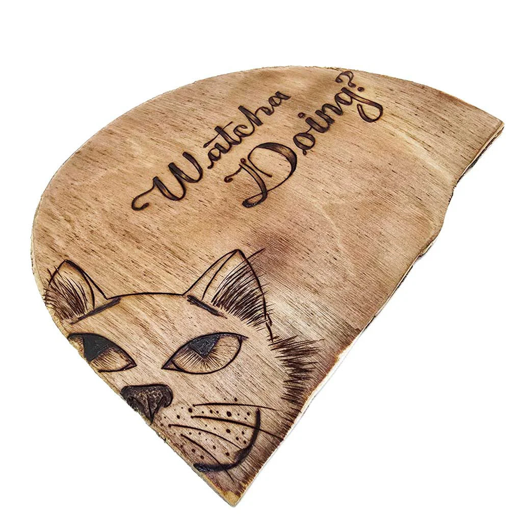 Watcha Doing? - Upcycled Skateboard Wall Art