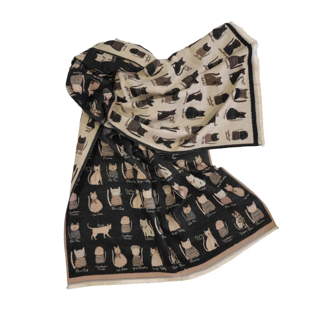 Fun Breeds Of Cats - Vegan Cashmere Shawl - 4 Colors