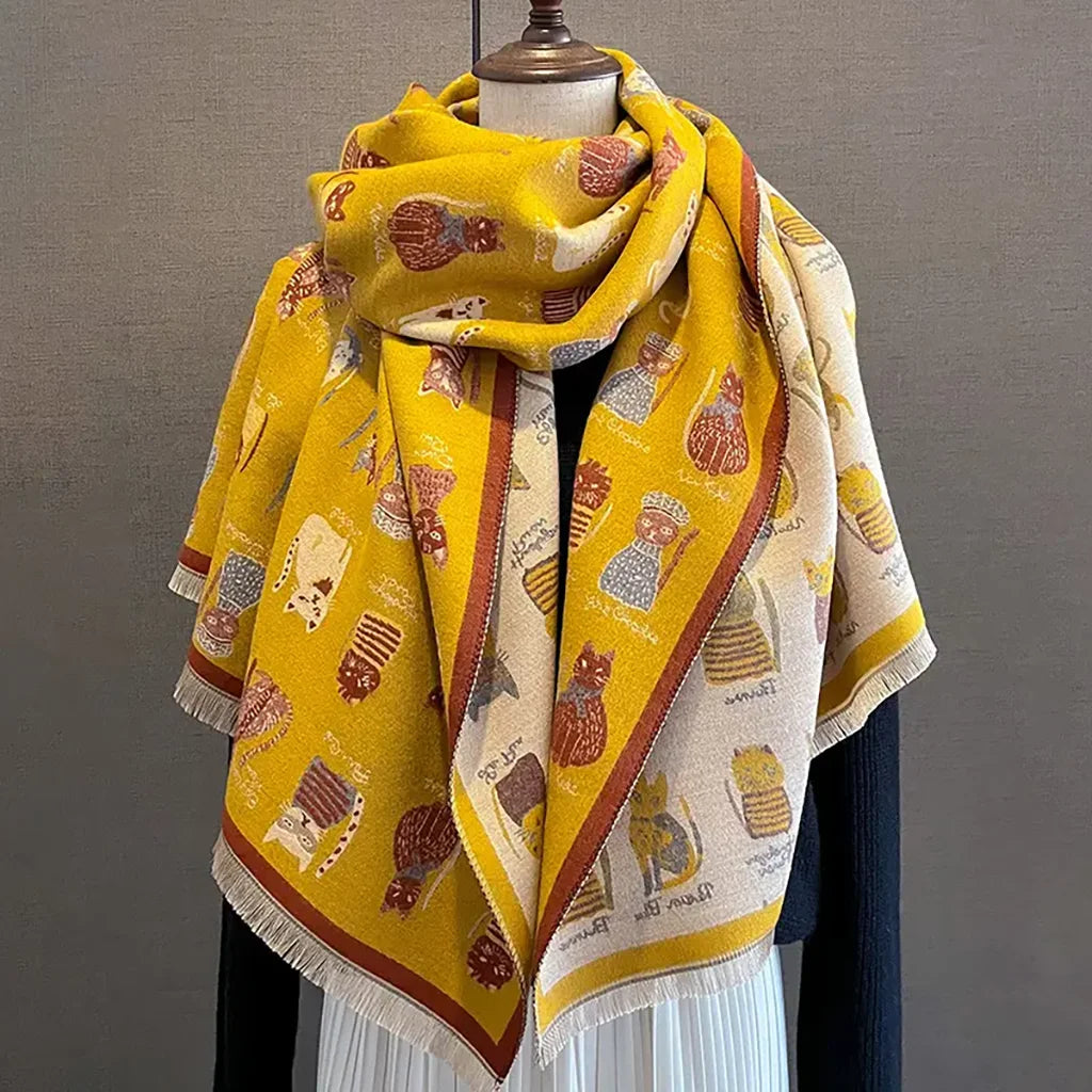 Fun Breeds Of Cats - Vegan Cashmere Shawl - 4 Colors