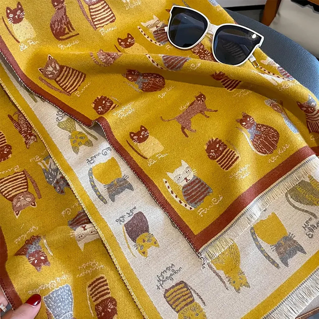 Fun Breeds Of Cats - Vegan Cashmere Shawl - 4 Colors