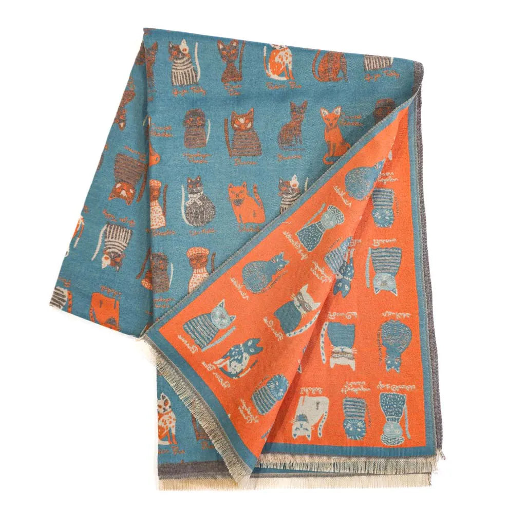 Fun Breeds Of Cats - Vegan Cashmere Shawl - 4 Colors
