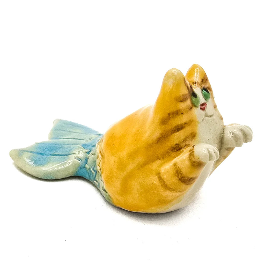 Orange Tabby - Mini Cat Fish - Handmade Ceramic