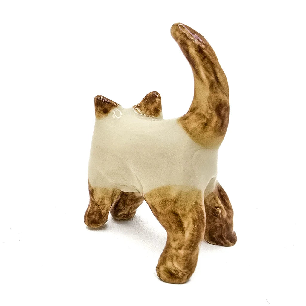 Siamese #2 - Standing Cat - Handmade Ceramic