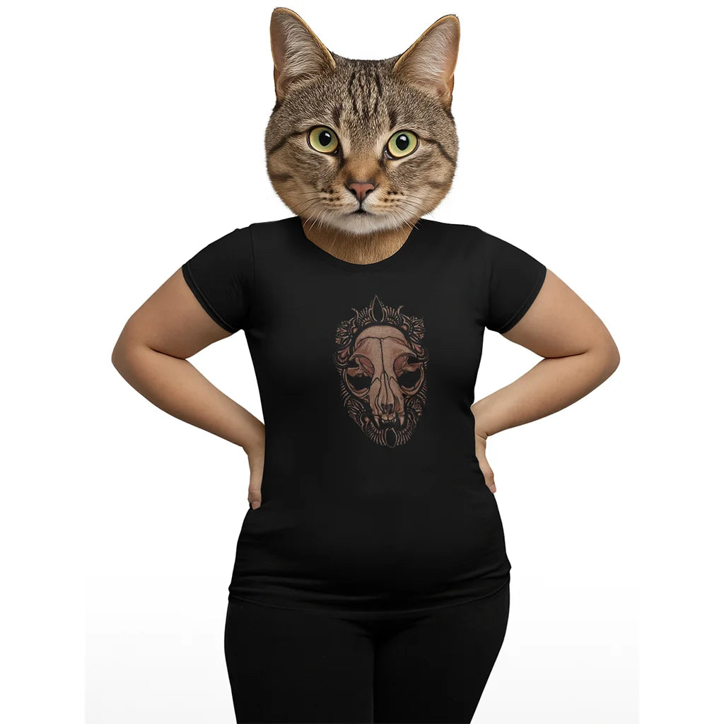 Cat Skull - Semi-Fitted T-shirt
