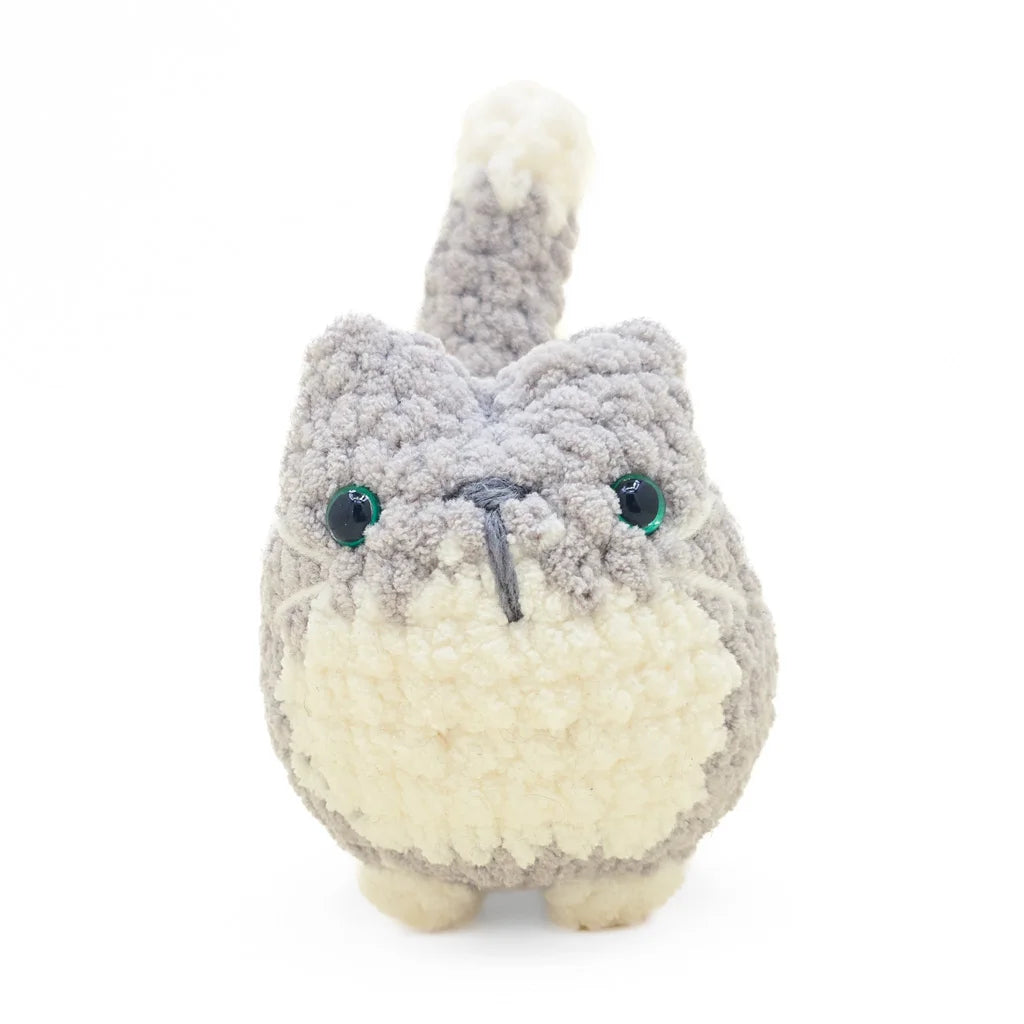 BigBebez Grey Tuxedo Cat - Super Soft Hand Crochet