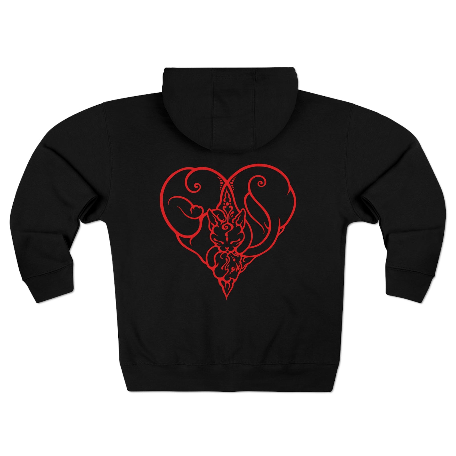 2 Cats Heart - Zip-Up Hoodie