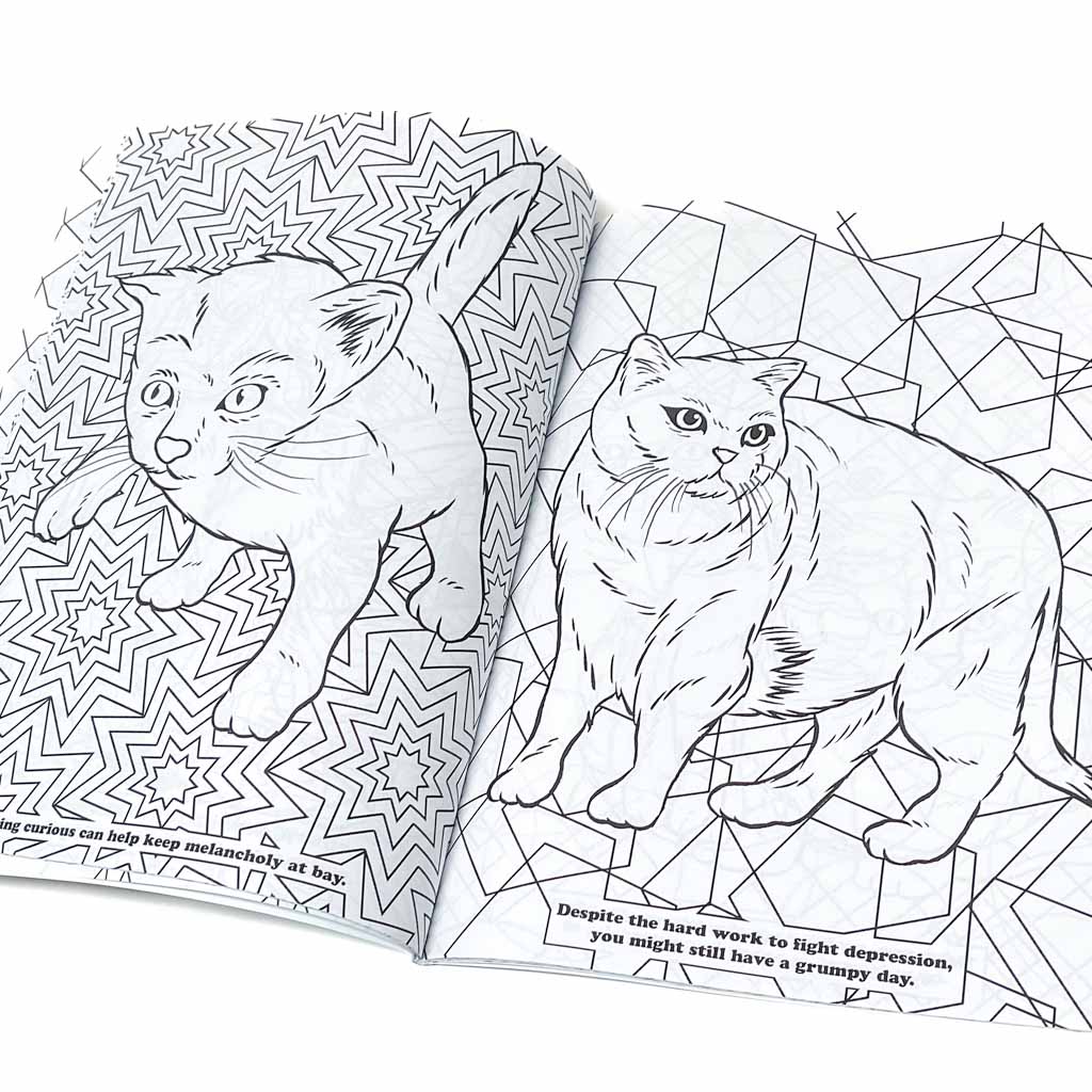 Depression Cats - Coloring Book