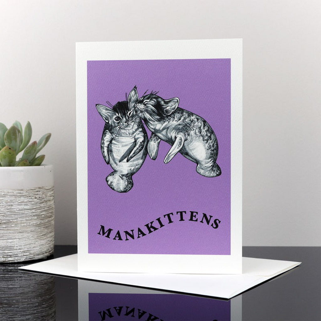Manakittens - Greeting Card