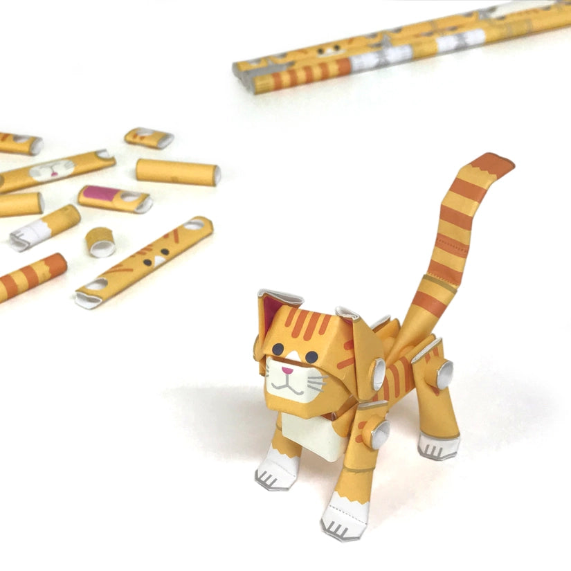 Orange Tabby Cat - Paper Craft Kit