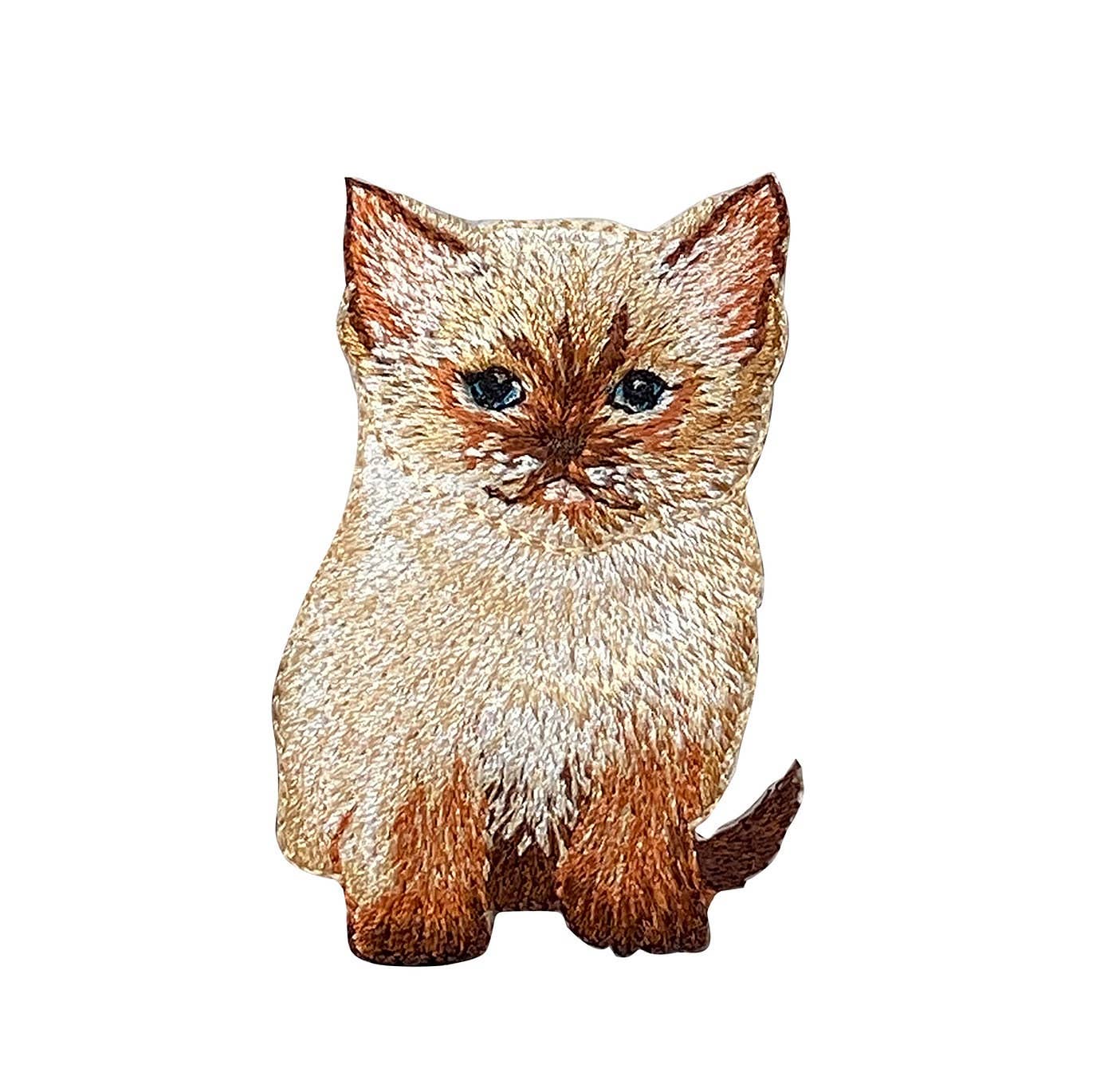 Siamese Kitty Cat - Embroidered Iron on Patch