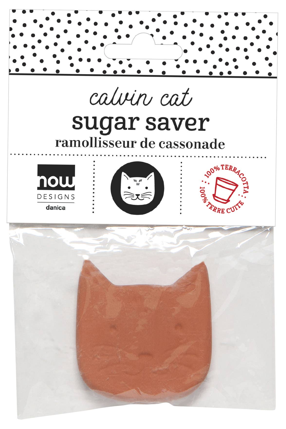 Calvin Cat - Terracotta Brown Sugar Saver