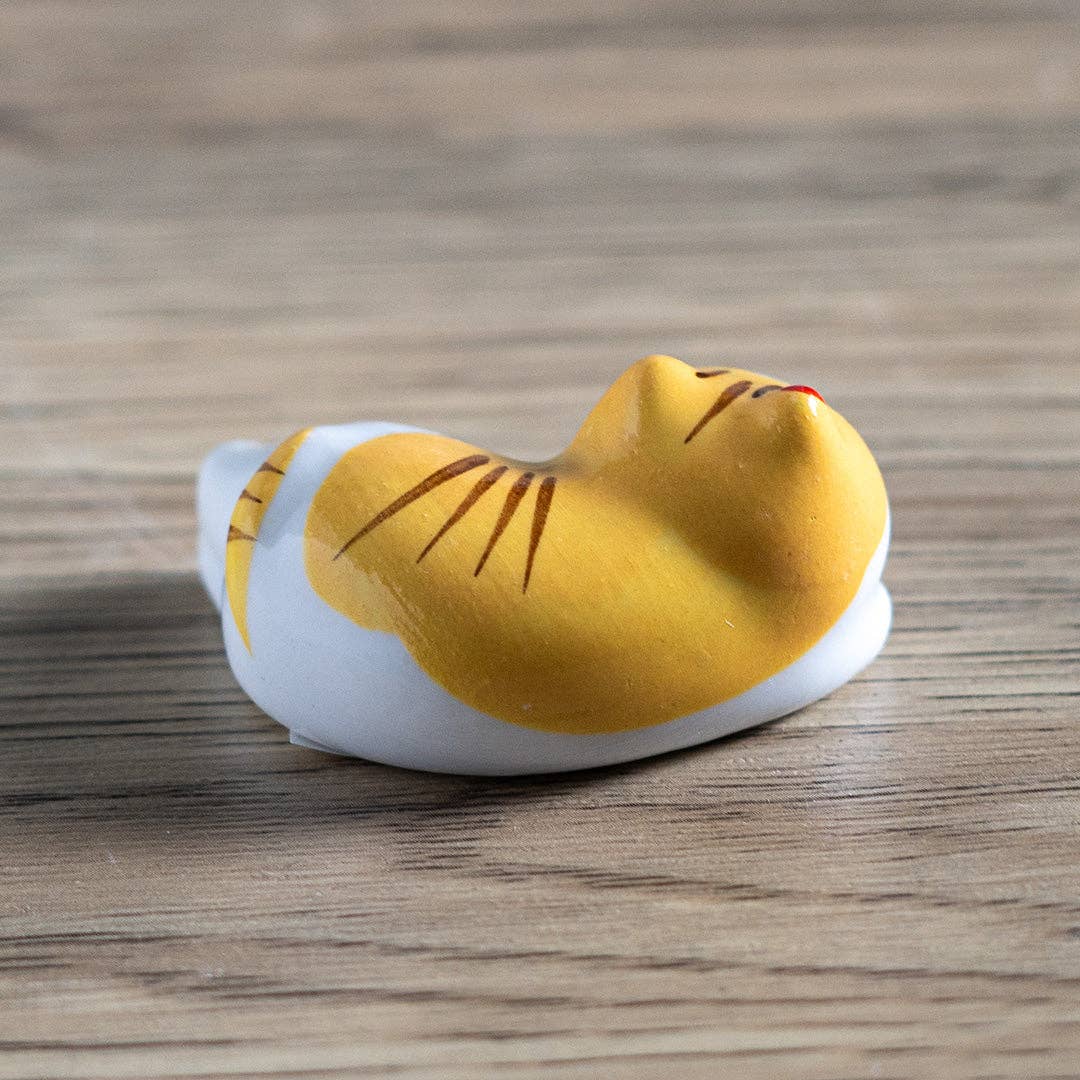 Orange Tabby Tuxedo Cat - Ceramic Chopsticks Rest
